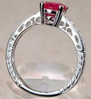 1CT Heat Treated  Rubellite Tourmaline 925   Sterling Silver Ring   Sz 6 L1-5 — photo 2