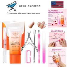 Cuticle Remover Kit with Cream Oil Tools Trimmer for Nail Care Manicure