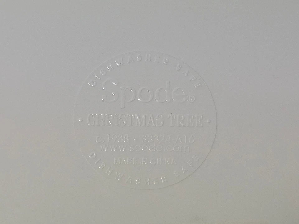 Plato de ensalada Spode árbol de Navidad melamina 8 pulgadas, lote de 4 Foto 4 de 4