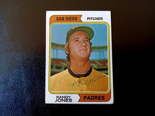 1974 Topps Autographed Randy Jones SD Padres Rookie Baseball Card 173 '70s Auto