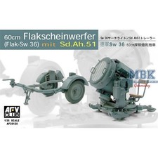 AFV Club AFV35125 60cm Flakscheinwerfer (Flak-Sw 36) mit Sd.Ah.51