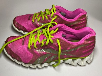 Reebok Zig Tech Shark Neon Pink Athletic Running Sneakers Shoes Women's Sz 4 US