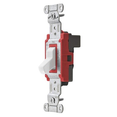 HUBBELL SNAP1221WNA Wall Switch,White,20 A;Back,Single Pole 31A357