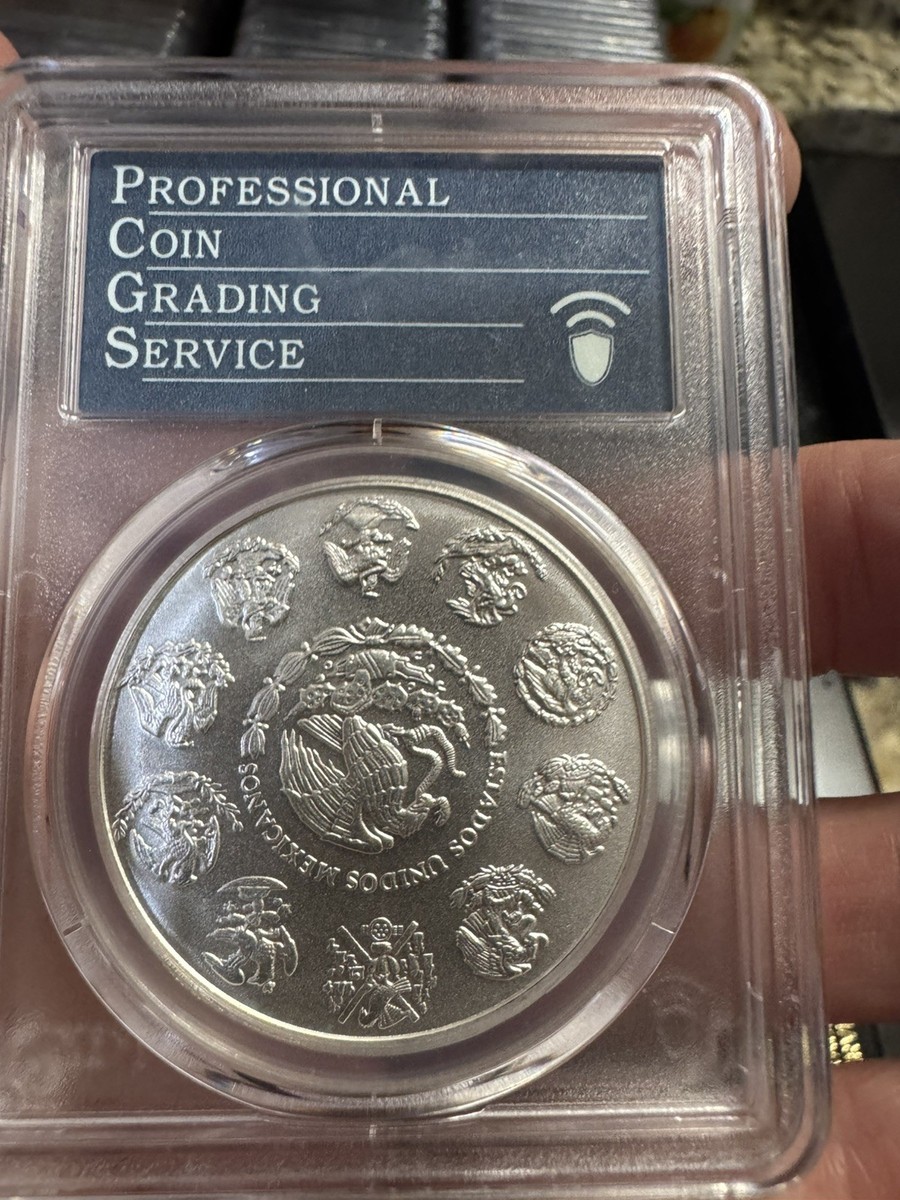 1995-Mo MEXICO 1oz Silver Libertad PCGS MS69 Top Pop “40TH