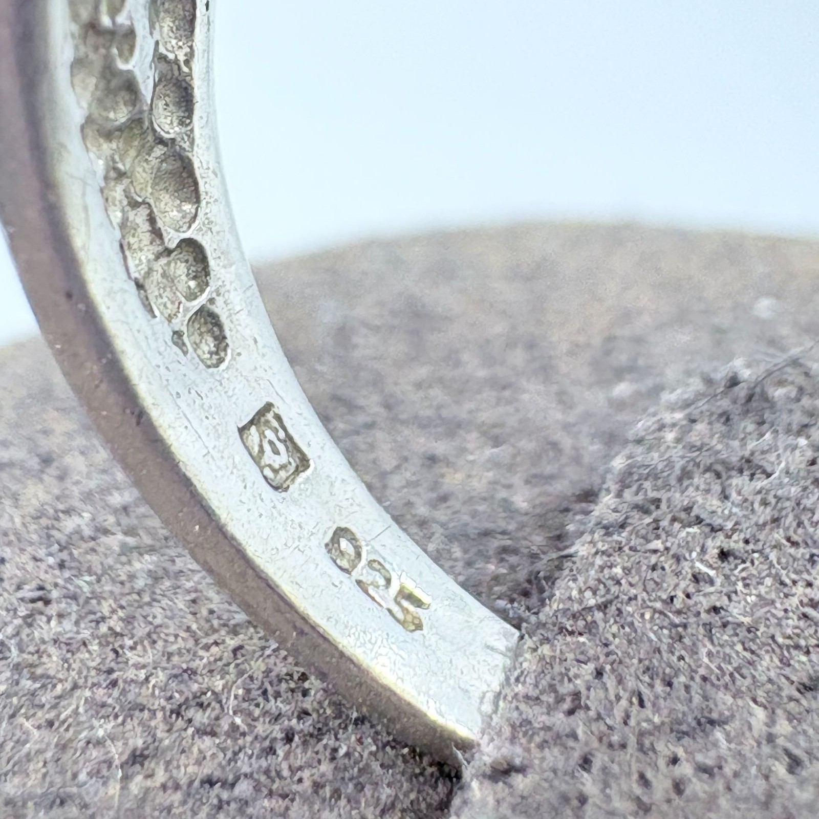 Amethyst Channel Set Statement Ring VTG Solid Ste… - image 6