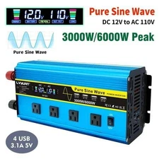 LVYUAN 3000W Pure Sine Wave Power Inverter DC
