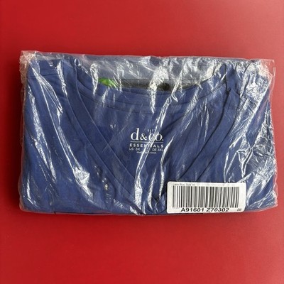 NWT D&Co Essentials Women s V-Neck T-Shirt 3X Lapis Blue Short Sleeve Plus Size