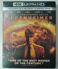 Oppenheimer 4K Ultra HD/Blu-ray, 2023 W/ Slipcover Fast Shipping