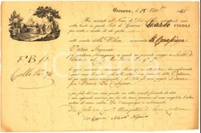 1845 SESTRI LEVANTE Imbarco lana sulla feluca CONCESSIONE Patron Nicola STAGNARO