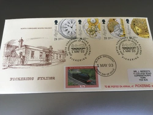 GB STAMPS NORTH YORKSHIRE MOORS RAILWAY FIRST DAY COVER 1993 JOHN HARRISON