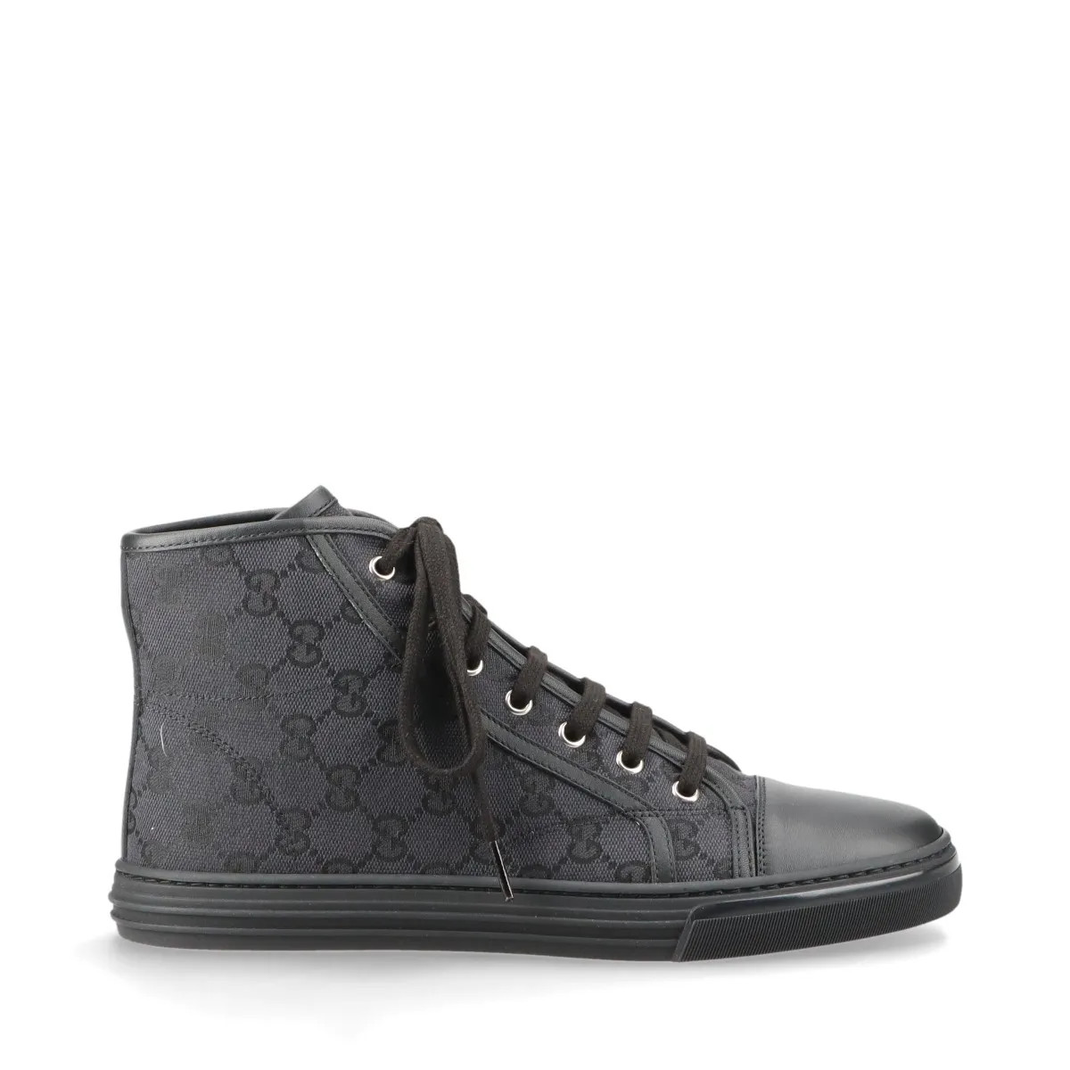 Gucci GG Canvas canvas High-top Sneakers 38.5 Ladies' Black 426186