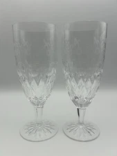 Pair of 2 ROGASKA GALLIA CRYSTAL 8" In Goblet Glass Or Wine GLASSES w/STAR BASE