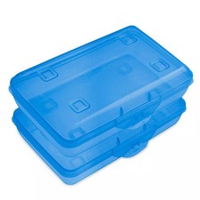 Sterilite 2-PACK Flat Top Pencil Box BPA-FREE Blue PREMIUM VOLUME DISCOUNTS See