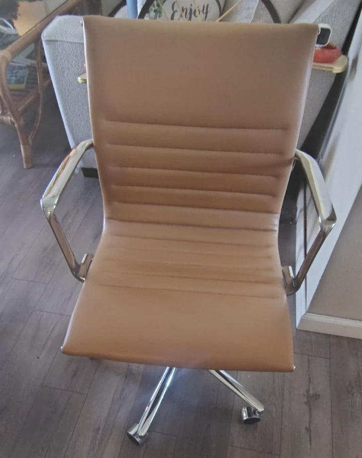 Modway - Silla de Escritorio de Oficina - Silla con Ruedas con Brazos - Base y Brazos de Metal - Foto 2 de 4