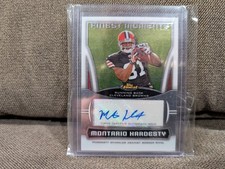 2010 TOPPS FINEST  MONTARIO HARDESTY AUTO ROOKIE RC BROWNS TENNESSEE RARE SP