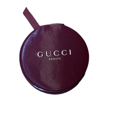 Gucci Beauty Cushion Pouch Small Round Case Cosmetic Makeup New Sealed Burgundy