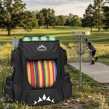 PERSEVA Frisbee Disc Golf Bag with Cooler for Large Storage Disc Golf Bag