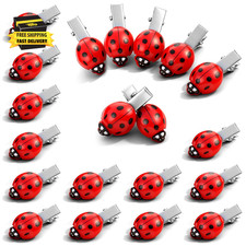 20 Pcs Ladybug Hair Clips, Fun Animal Lady Bug Hair Clips Cute Lady Bug Barrette