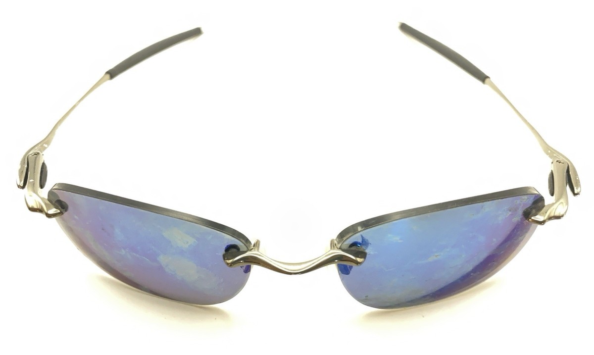 小物 OAKLEY Why 8.1 X-L Rimless Eyewear OAKLEY WHY 8.1 75-511 RIMLESS SPORT WRAP SUNGLASSES brown metal