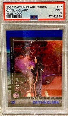 JERSEY NUMBER MATCH! 2025 Chronicled Caitlin Clark Blue Holo 22/199! FEVER!