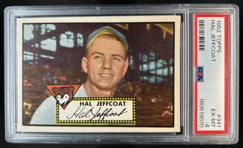 1952 Topps Hal Jeffcoat #341 Cubs PSA 6