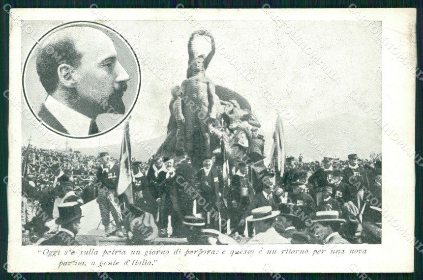 Propaganda Gabriele D'Annunzio Quarto Genova Garibaldi cartolina XF6803