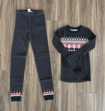 Hanna Andersson Kids Christmas Holiday Pajamas Size 10 US 140 cm Black