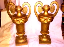 COPPIA CEPPATELLI PORTAPALME TUTTO ORO ZECCHINO OTTIME CONDIZIONI D'EPOCA