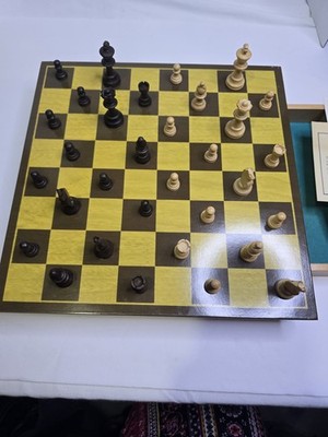 Pacific Game Company Hardwood Wood Chess Set w/ Drawer & Quality Certificate