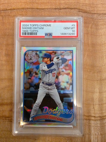 🐐 2024 Topps Chrome Shohei Ohtani 1989 Topps PSA 10 Dodgers RC!