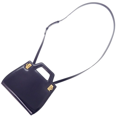ECHT Salvatore Ferragamo 213485 Gancini Wanda Mini Handtasche blau Leder - Bild 8 von 9