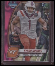 2024 Bowman University Chrome #119 Kyron Drones Pink Lava Refractor