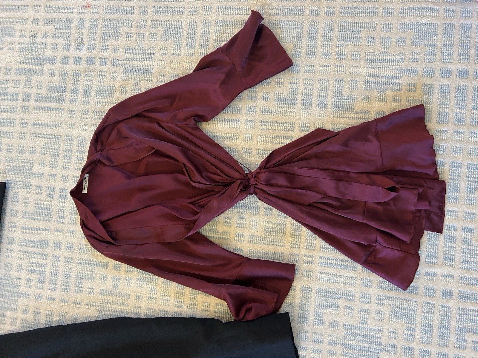 Maroon Polyester Getting Ready Robe XS - image 1