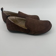 JSport Lisa Brown Slip On Memory Foam Faux Fur Lined Shoes Womens 6.5 S5LSA34