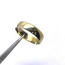 9ct Gold Plain Ring Band Size V 9k Yellow Gold Hallmarked 5mm Wedding Band 2.8g