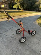 Bag Boy Express Push Pull Golf Bag Cart Red Collapsible