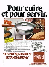 ADVERTISING 1980 LETANG & REMY for cooking
