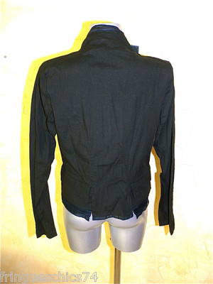 MC PLANET - VESTE LARGE COL M. LONGUES NOIR TAILLE 44 IT 40