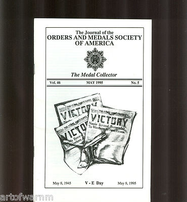 MEDAL COLLECTOR  Vol  46   #  8-9   1995  (  OMSA Journal ) 