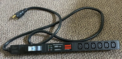 LCD Metered PDU 200-240v 30A 30amp L6-30P 6 x C13 Cryptocurrency Mining