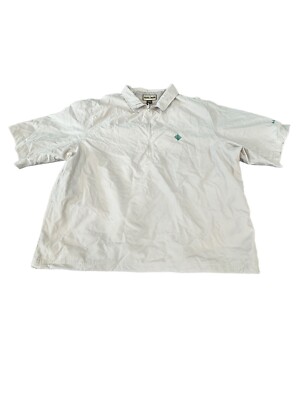 NORTH END Men's XL Beige 1/4 Zip West Bay Anesthesia Short Sleeve Jacket NWOT