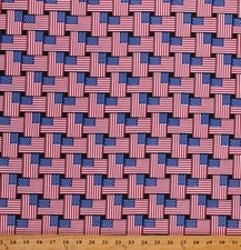 Cotton American Flag America Patriotic Freedom 60" Fabric Print by Yard D464.40