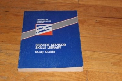 1987 Chevrolet Performance Service Advisor Skills Library Study Guide. Wear and 