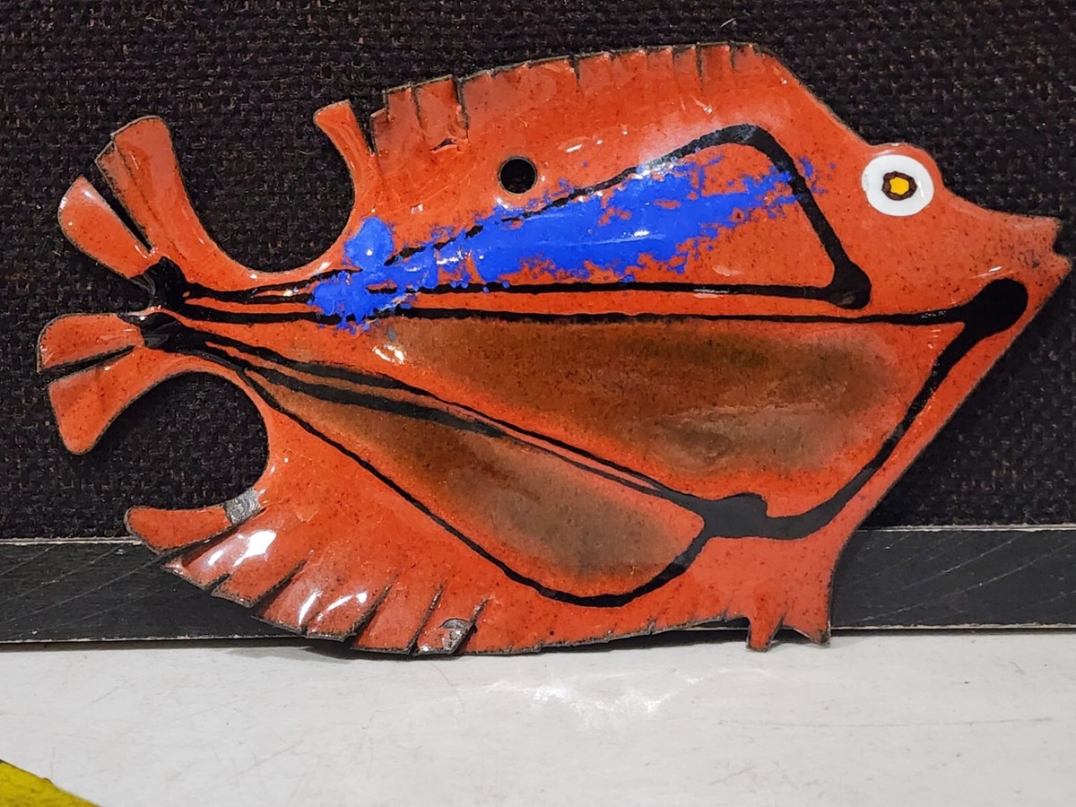 LOT OF 3- Laurana Rame D'arte Italy Enamel on Metal 7.5