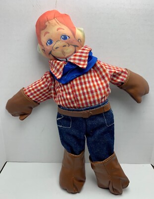 VINTAGE Howdy Doody Cowboy Stuffed Plush Doll 10'' by Applause Three Cheers