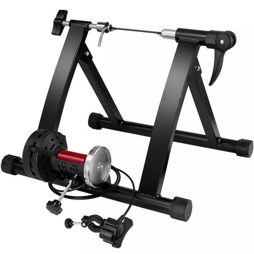 Magnetic Bike Trainer Stand Premium Steel Bicycle Indoor Exercise Fitness Black - Picture 10 of 17