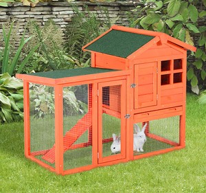 48" Wooden Rabbit House Hutch Chicken Coop Bunny Small 