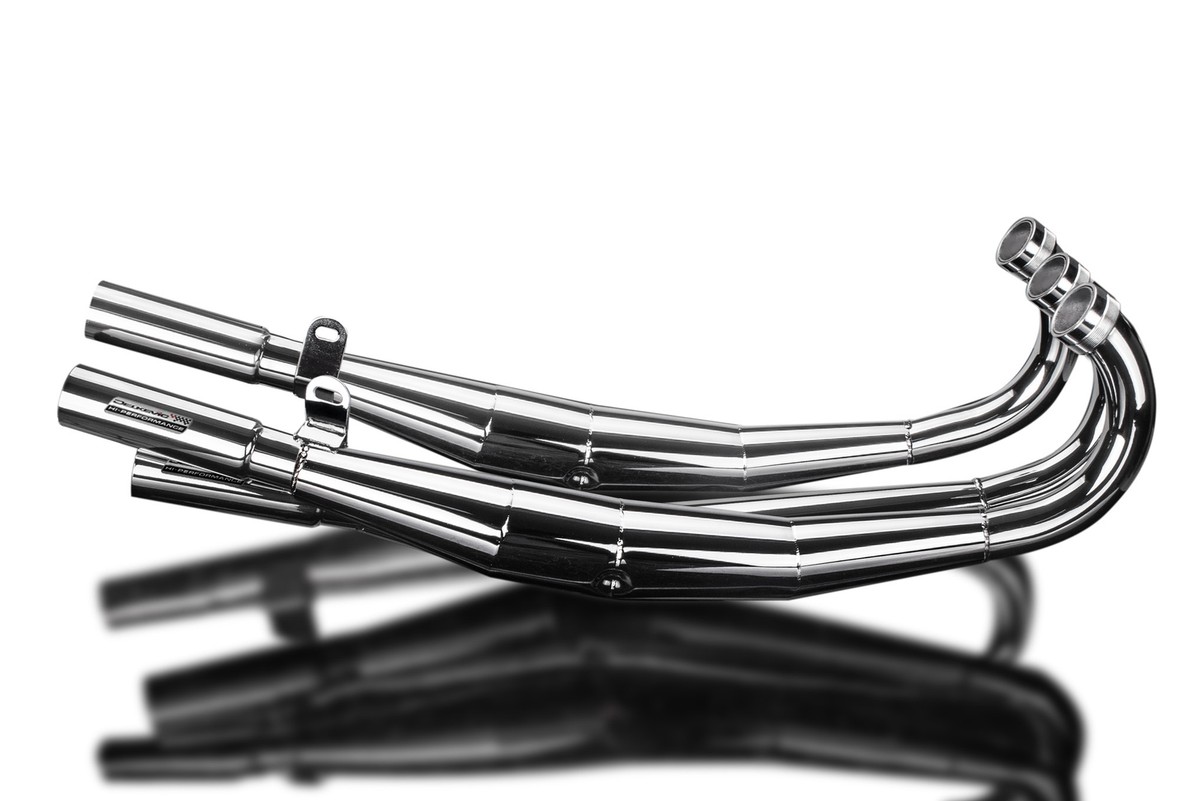 Suzuki GT750 Expansion Chambers Delkevic Chrome Full 3-3