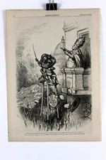 Authentic 1875 Wood Engraving New York Tribune by Thomas Nast RARE!