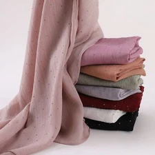 Long Scarf Muslim Women Headscarf Rhinestone Scarf Wrap Shawl Turban Stoles Arab